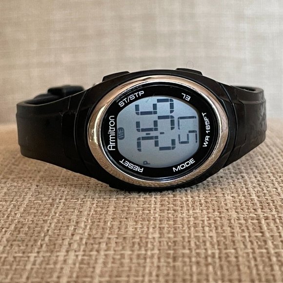 Armitron Women Wrist Watch Digital Sport Black Rubber Band Multi function Watch - Picture 5 of 11